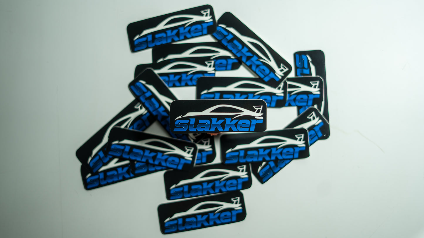 Slakker Racing Rectangle Sticker | Small Vinyl Logo Decal